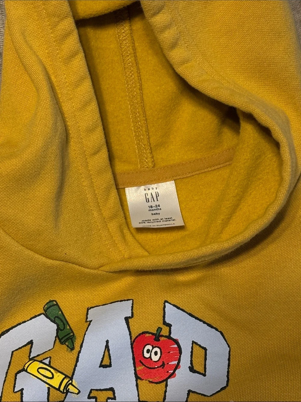 GAP Kids Mustard Yellow Hoodie & Joggers Set 18-24 m
